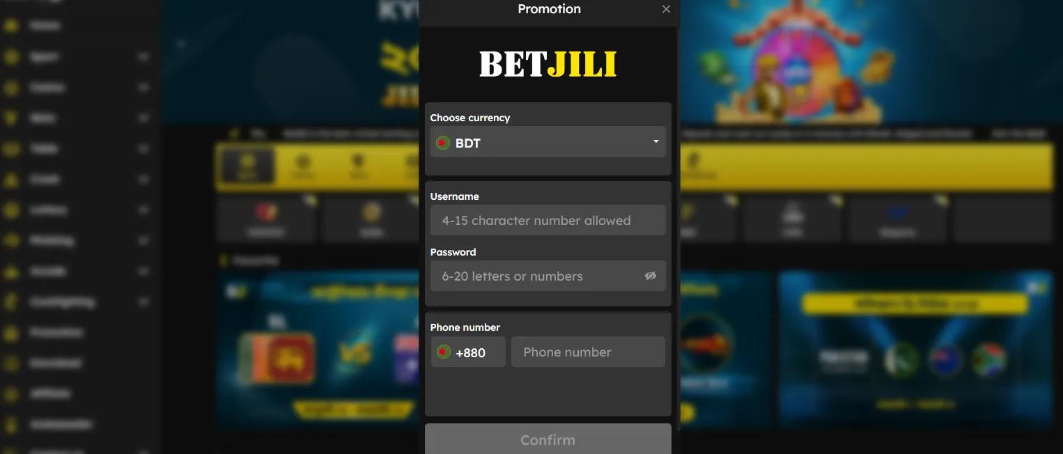 betjili free bonus